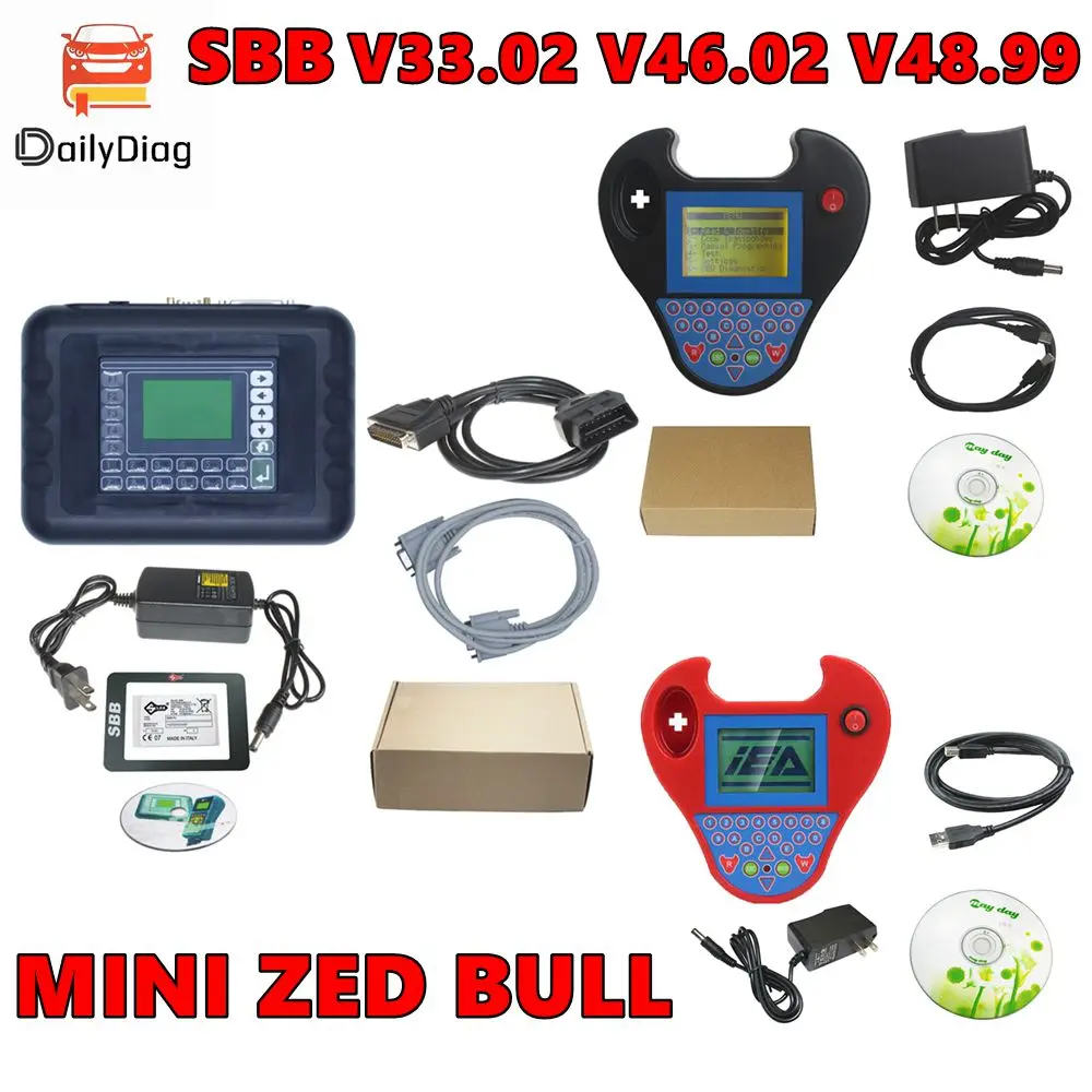 

Professional SBB PRO2 V48.99 V33.02 V46.02 Version Supports Multi-Language MINI Zed Bull Auto Key Programmer