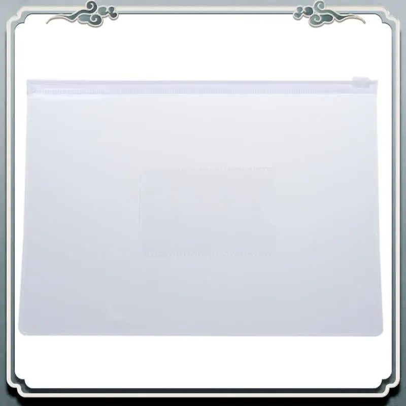 

Premium White Clear Size A5 Paper Slider Zip Closure Folders Files Bags 60 Pcs