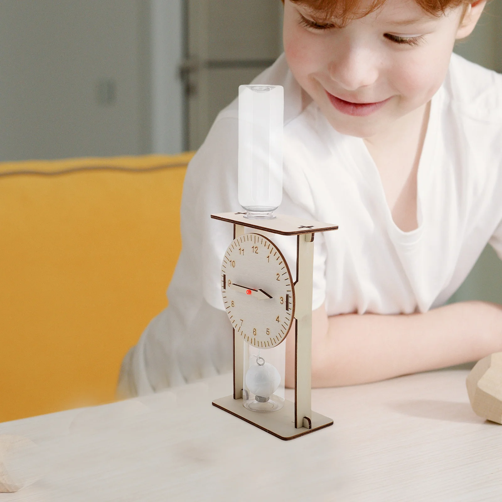 مجموعة واحدة من أدوات العلوم التعليمية على مدار الساعة المائية DIY للأطفال، مستلزمات التدريس الزمنية، مشاريع علمية للمدرسة المنزلية في الفصول الدراسية، قم ببناءك #2