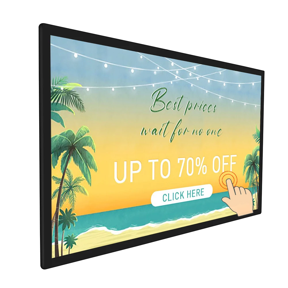 Android System Wall Mounted LCD Advertising Player Digital Signage Menu Board Touch Screen For Indoor Text For Shopping Malls