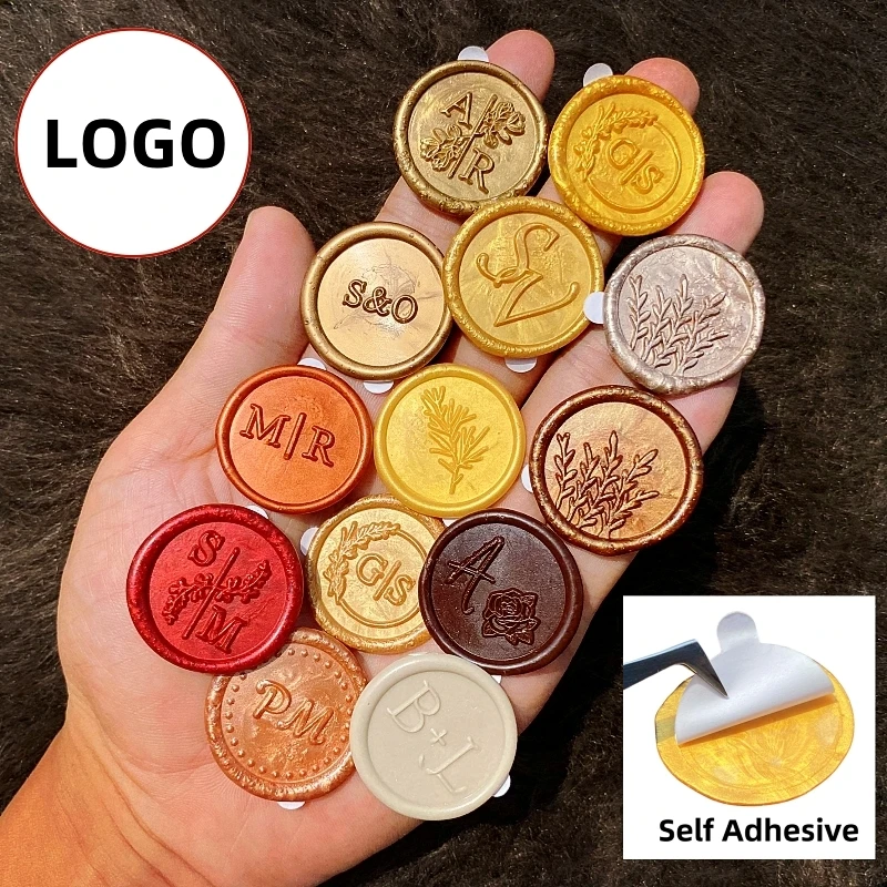 

Custom Wedding Wax Seal Stickers,Personalized Design Own Logo Wax Seals.Self Adhesive Wax Seals,Single and Monogram Wax Seals