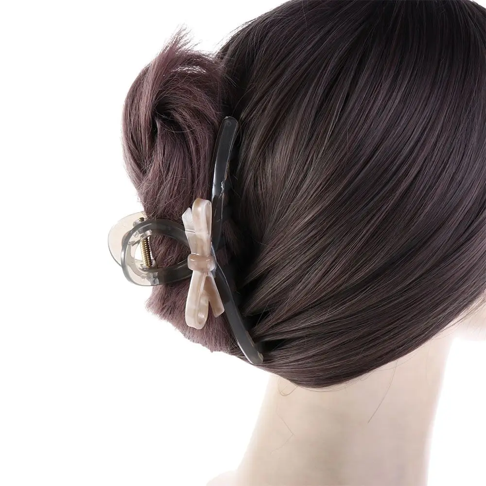 Tocado de ácido acético, Clip de tiburón con temperamento, accesorios para el cabello, Clip de cangrejo de estilo coreano, pinza para el pelo con lazo, pinzas para el cabello para mujer