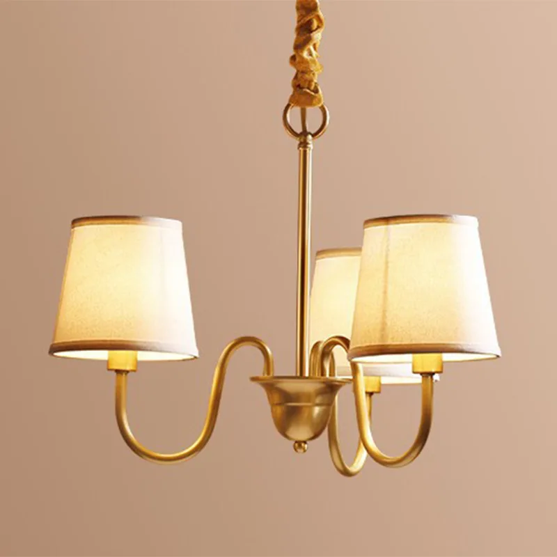 Lâmpadas criativas em tecido pastoral americano