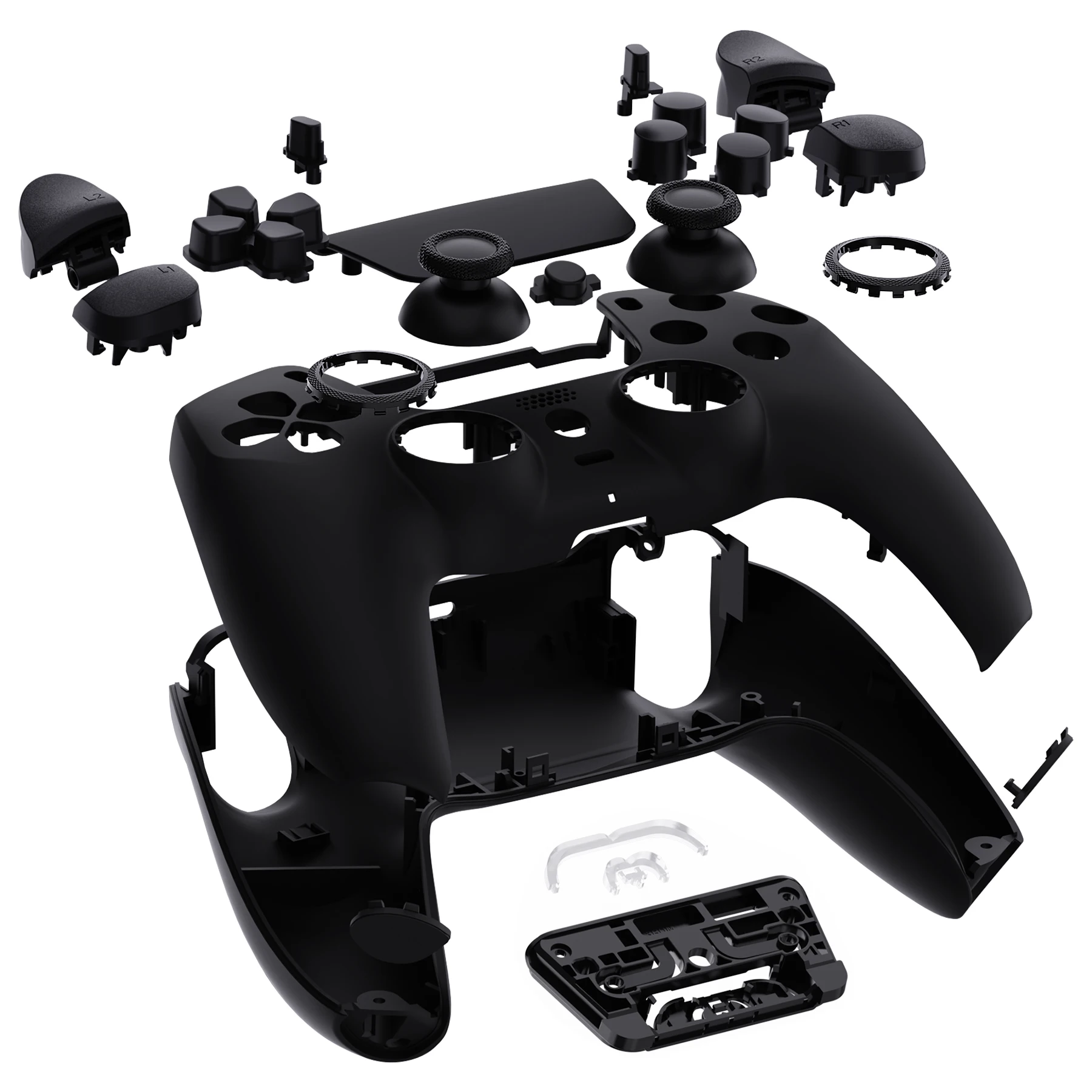 eXtremeRate Luna Redesigned Full Set Housing Shell Buttons Touchpad Cover for ps5 Controller BDM-030/040/050 - Single Series