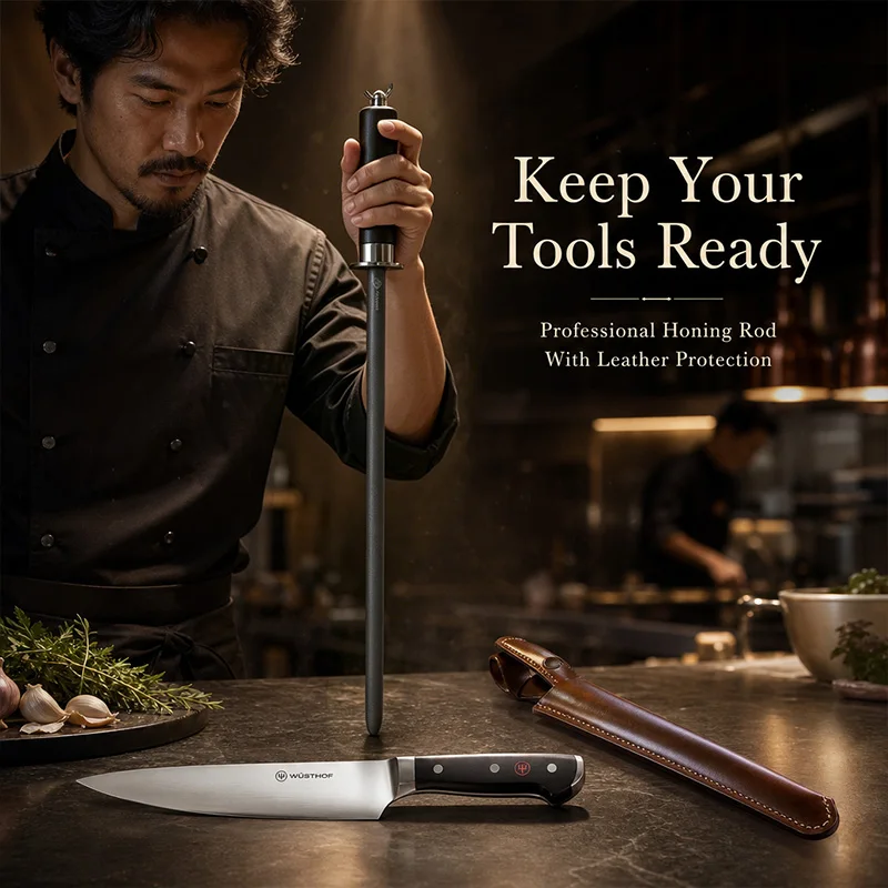 

Fast Professional Sharpening Stick for Chefs, Butcher Sharpener Tool, Fine Grain Portable Knife Sharpener