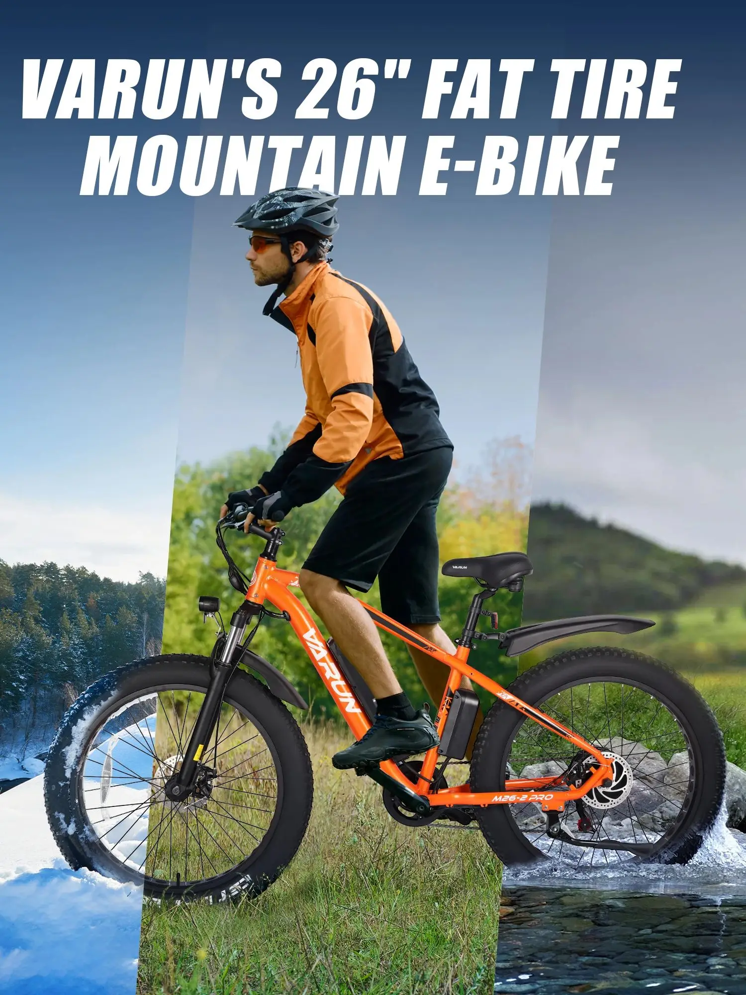 AliExpress VARUN M26-2 PRO Adult Electric Bicycle, 250W city ebike, 48V 13AH E-bike, 26-Fat Tire E-Mountain bike