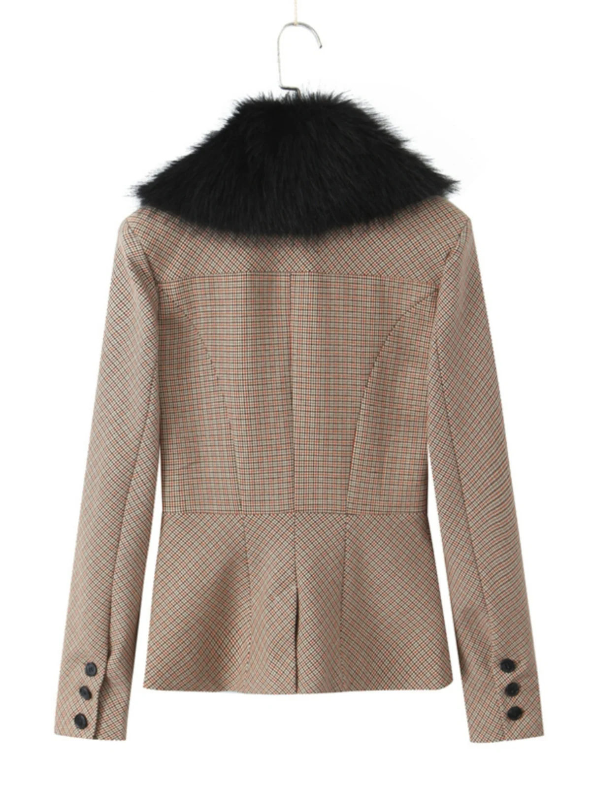 

Ele Plaid Dragon Bone Structure Suit Jaet A-Line Skirt Briti Sle Retro Set Faionable Women's Ensemble