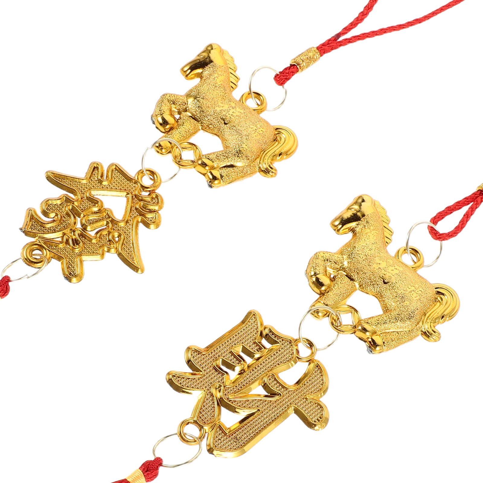 10Pcs Year of The Horse Chinese Knot Tassel Pendant Red Feng Shui Lucky Hanging Decoration Lunar New Year 2026 Prosperity Charm