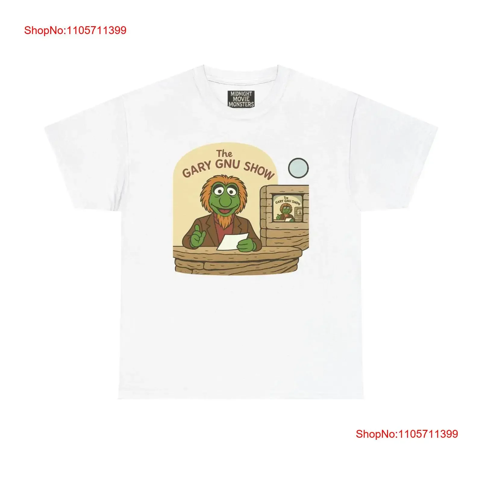 The Gary Gnu Show T Shirt Vintage Retro Great Space Coaster long or short sleeves vintage Washed Soft graphic Slightly Unisex