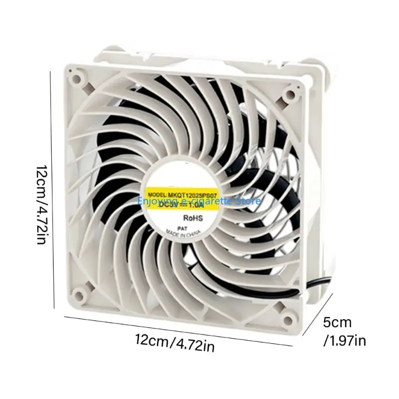 Weißer 120-mm-Kunststoff-USB-Lüfter für Router, DVR, und Heimgeräte Y4QF – Detail 6