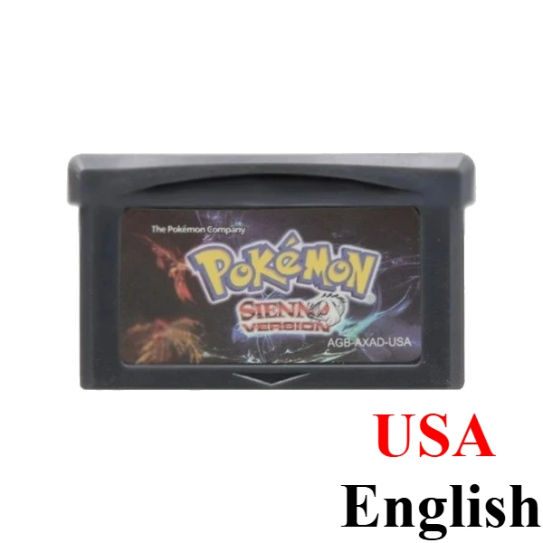 Pokémon GBA Spielkassette FireRed LeafGreen Ruby Sapphire Emerald Snakewood Clover für GBA SP Retro-RPG-Spielesammlung Geschenk