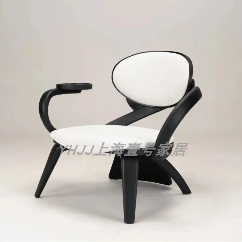 

AAItalian Light Luxury Creative Solid Wood Sofa Chair Medieval Leisure Reception Negotiation Home Coffee Chair