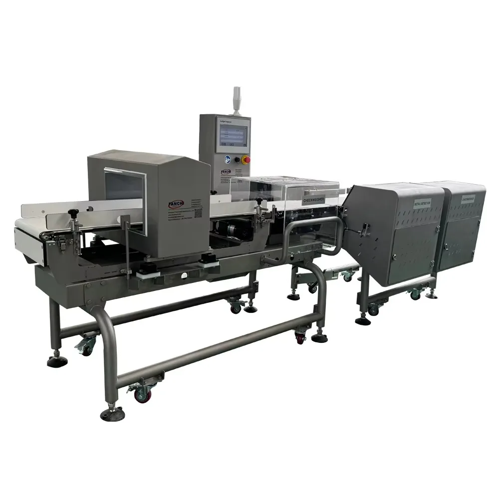 High Precision 2-in-1 Metal Detector Checkweigher Combo Food Grade Stainless Steel for Food Packaging Line