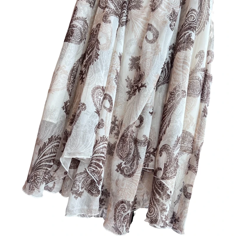 พิมพ์ High Street แฟชั่นเรียบง่ายและสบาย All-Match Niche กระโปรงพิมพ์ลายดอกไม้น่ารัก – เพิ่มความสดใสให้กับลุคของคุณ AF1810