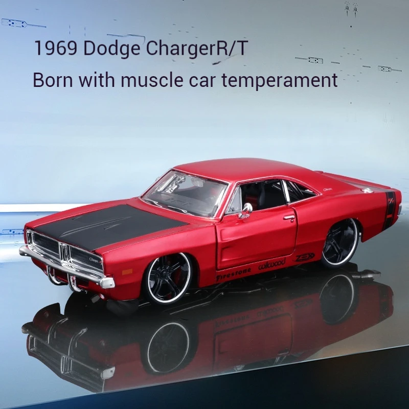 Maisto 1:24 1969 Dodge Charger R/T Car Metal Die Casting Alloy Static Car Model Classic Retro Collection Ornament Male Car Gift