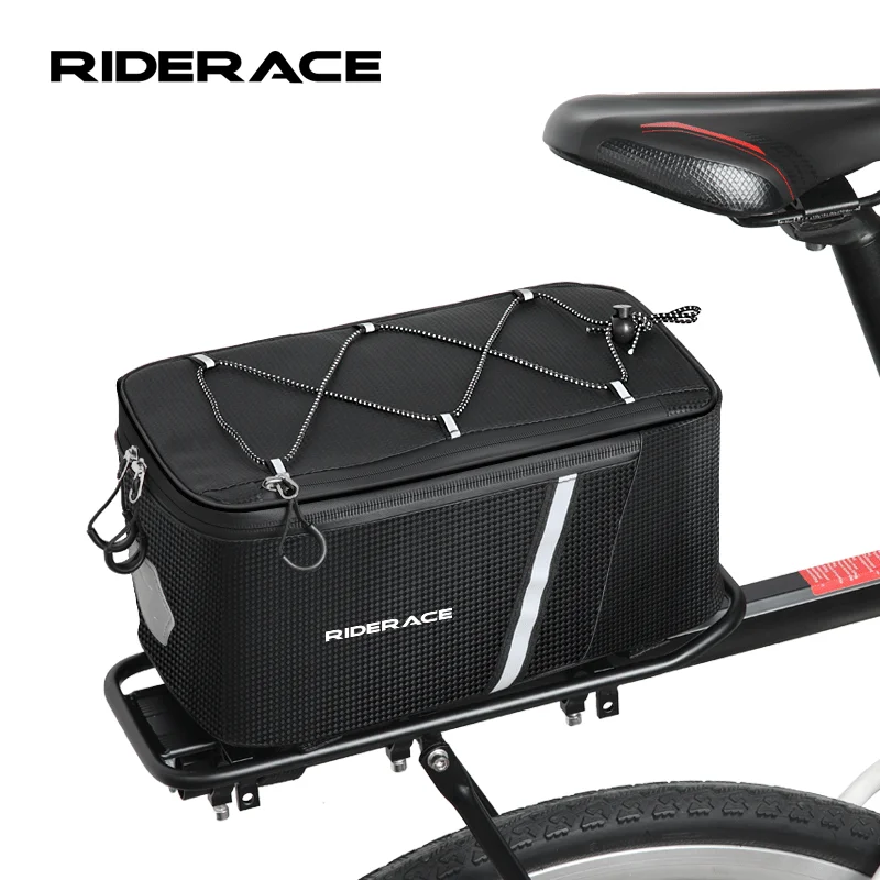 

5л сумка на багажник для велосипеда, водонепроницаемая, пылезащитная, большая вместительная сумка на заднее сиденье для горного велосипеда с дождевиком, задняя корзина для велосипедного багажа