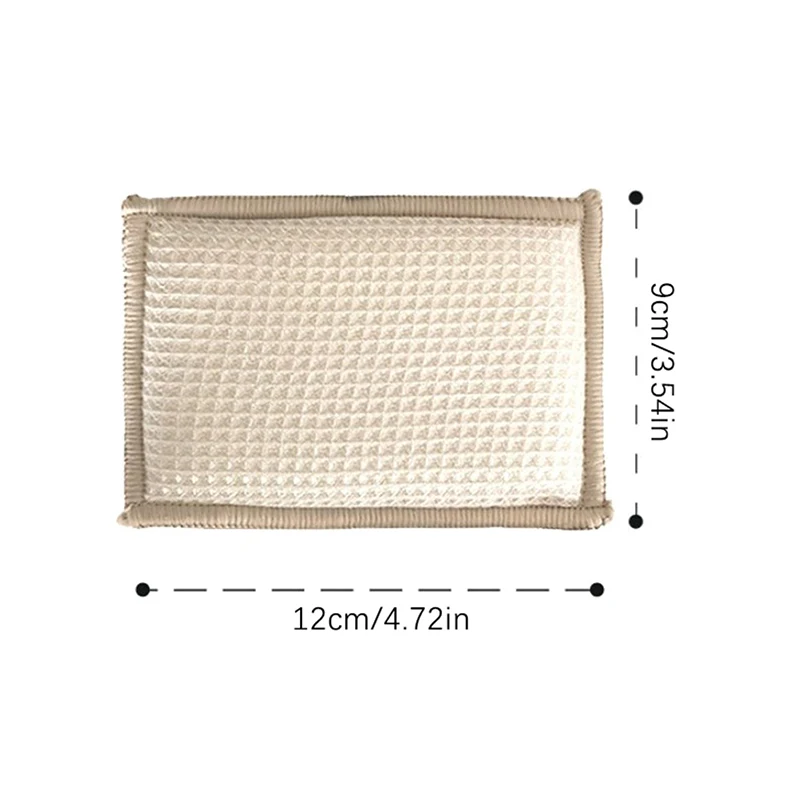 3Pcs Breathable Bamboo Fiber Cloth Strong Water Absorption Efficient Degreasing Decontamination Mildew-Proof Sponges