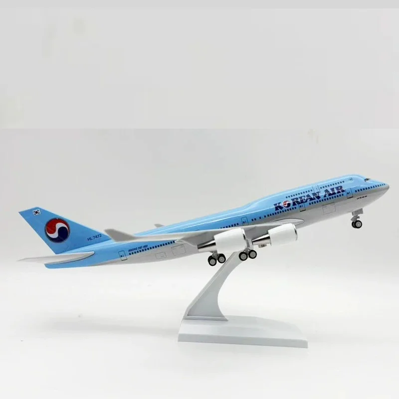 B747 korean air 30cm scale aircraft Resin Replica Miniature Airplane Model Collection Plane Model Simulation Gift By Aviation