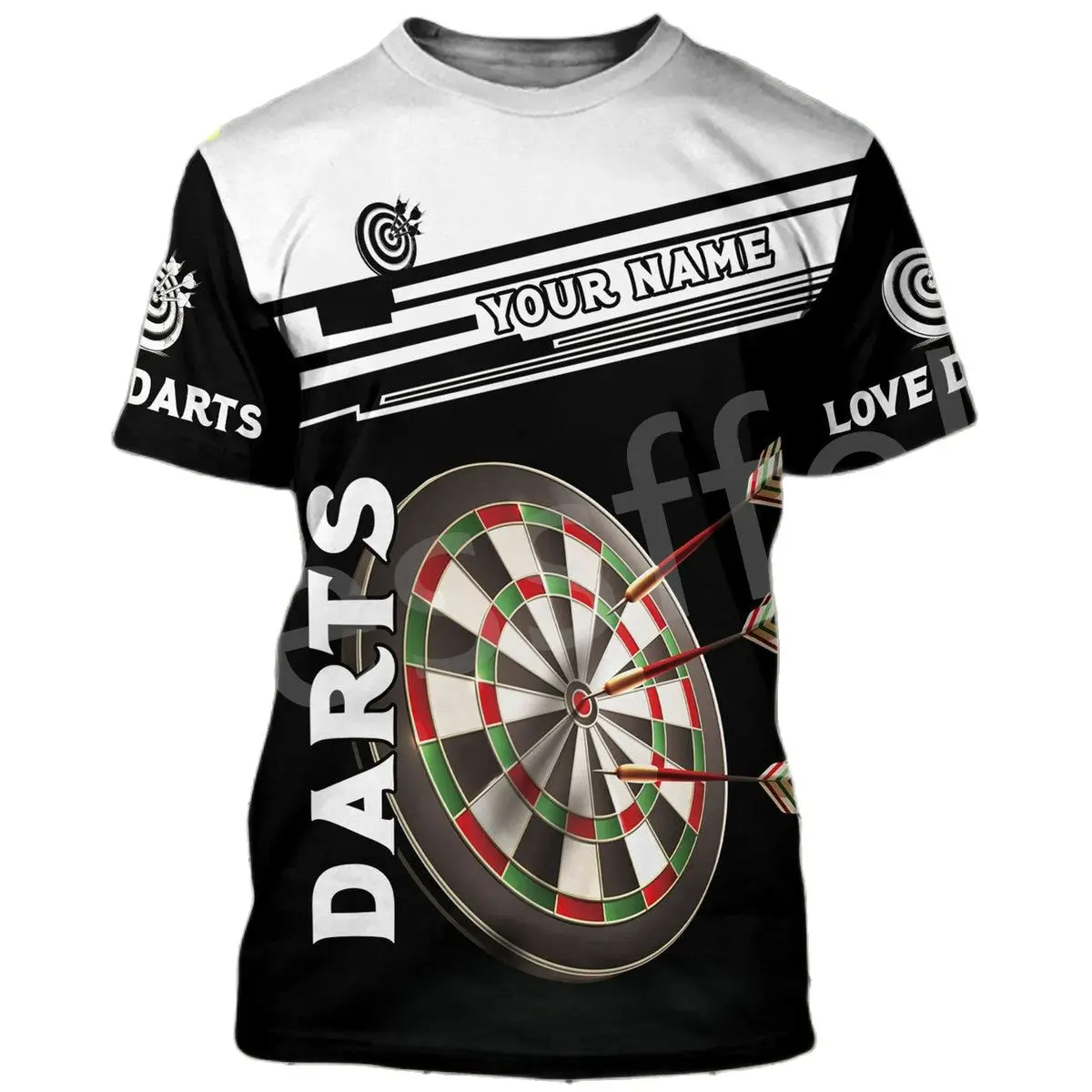 Bar Entertainment Darts Club Fun Indoor Sports Summer Men 3D Harajuku Print Loose Casual Daily Crewneck Short Sleeve T-shirt Top