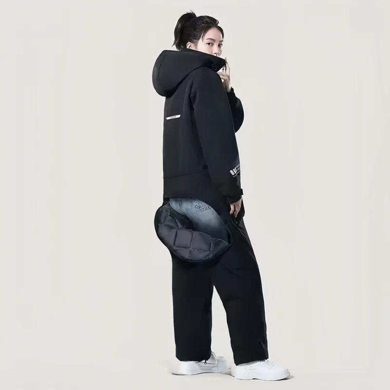 Waterproof Thickened Winter One‑Piece Snowmobile Suit, Adjustable Waist Warm Cotton for Unisex Motorcycle Riding & Outdoor Use