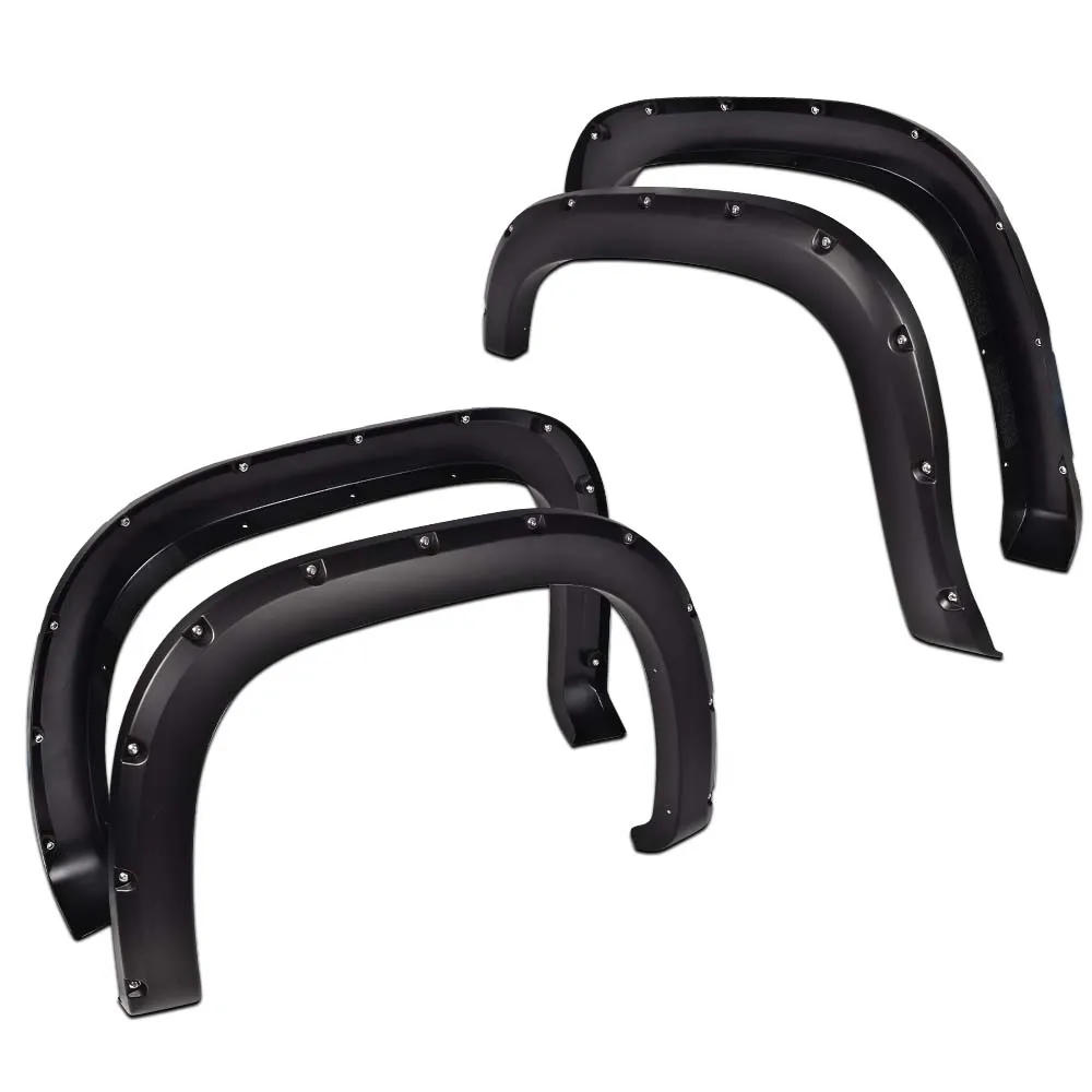 

Fit For 07-14 GMC Sierra 1500 2500HD 3500HD Pocket Rivete Wheel Fender Flares