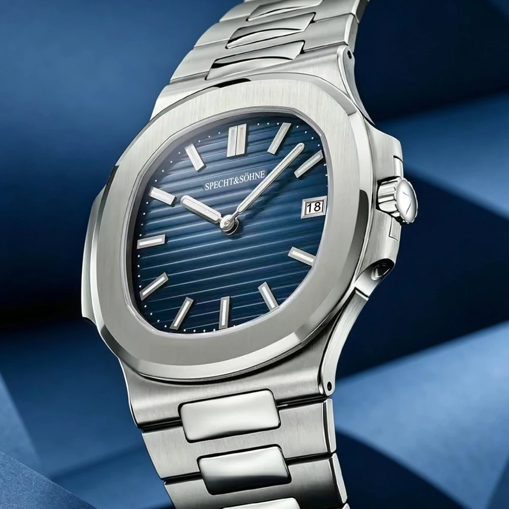 Specht & Söhne Neue modische ultradünne Herrenuhr 40 mm Quarz-Armbanduhr Roségold Edelstahl leuchtende 5711 Uhren für Herren