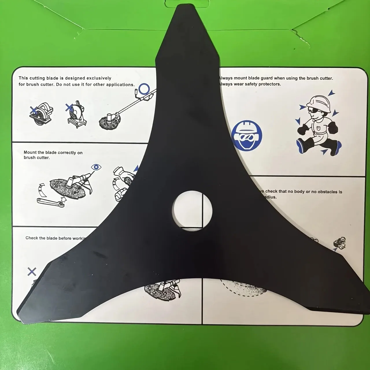 Lama per decespugliatore da 10" x 3T, sostituzione a 3 denti per quasi tutti i trimmer ad albero dritto che può ospitare la dimensione