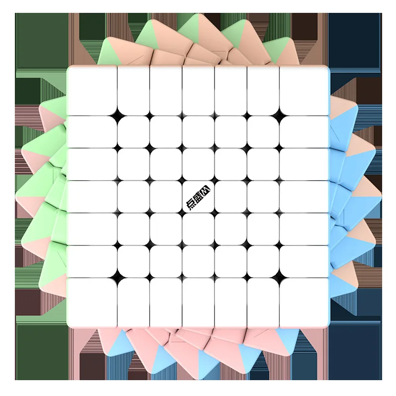 DianSheng ソーラーマカロンカラー 2x2 3x3 4x4 5x5 6x6 7x7 磁気マジックスピードキューブステッカーレスプロフェッショナルキューブパズルおもちゃ子供