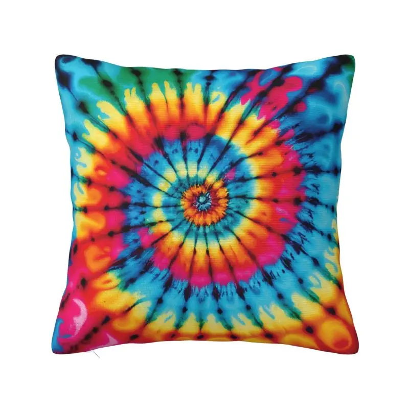 Colorful Tie Dye Rainbow Spiral Cushion Cover 66x66 cm Polyester Soft Throw Pillow Case For Sofa Decoration Bedding Pillowcase