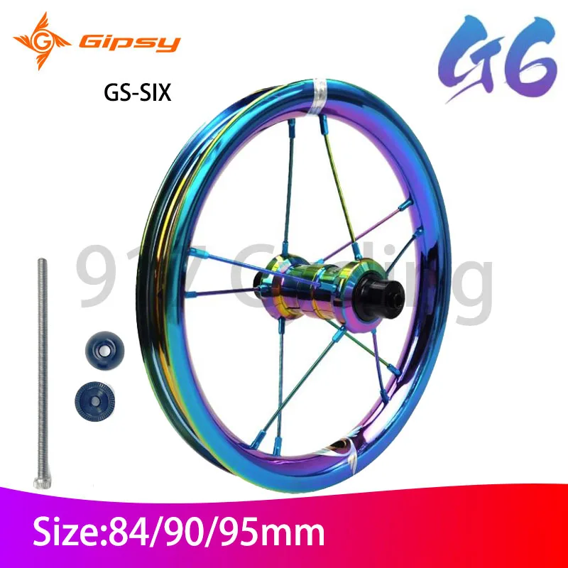 1piece Gipsy G-SIX 12Inch Aluminium alloy WheelSet for Kids Balance Bike Pushbike 12''Bicycle Parts PAPA Bike 85/90/95mm S tider