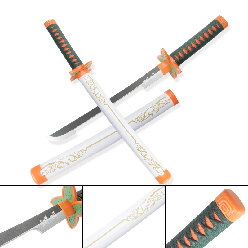 Novo modelo 60cm/23.6 Polegada demon slayer katana 1:1 padrões originais armas cosplay mitsuri tanjiro brinquedo de madeira anime espada