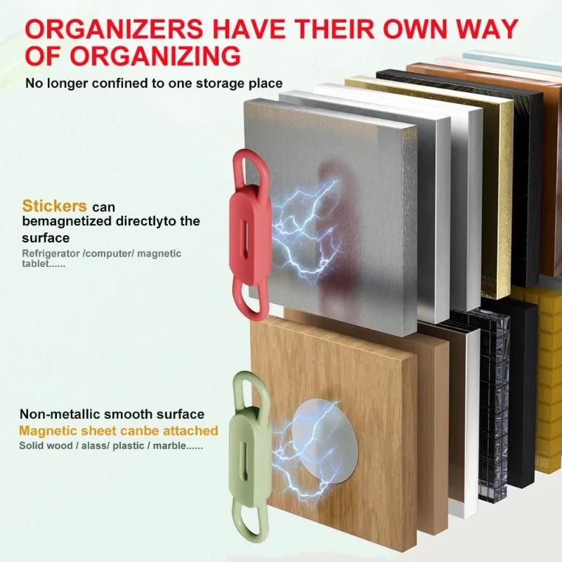 1-5 قطع حامل قلم رصاص مغناطيسي، حامل أقلام من السيليكون قابل للتعديل للمكتب والثلاجة والسبورات البيضاء وملحقات مكتب المكتب #5