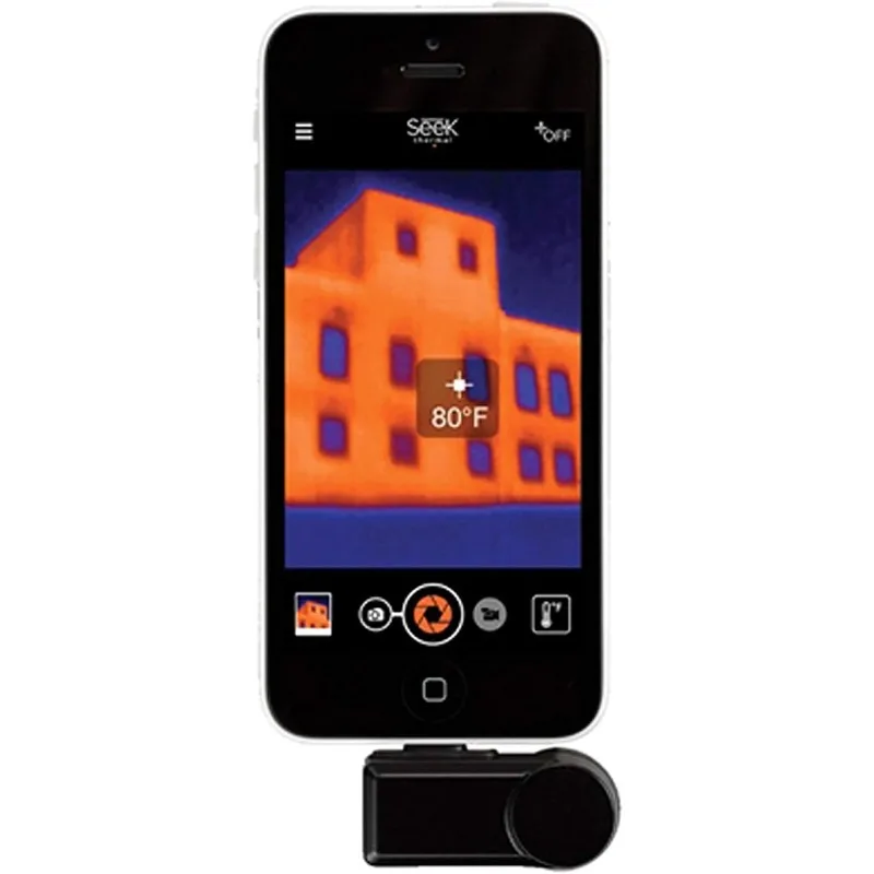 Seek Thermal Compact - All-Purpose Thermal Imaging Camera for iOS , Black - LW-AAA