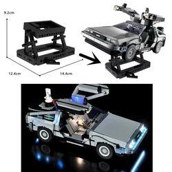 MOC 110394 Display Stand LED Light Set For DeLorean DMC-12 Back to the Future Compatible With LEGO 10300 Building Blocks Toys