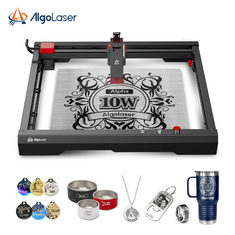 

20000MM/MIN AlgoLaser Alpha 10W Power Diode Cutter and Engraver CNC Desktop Wifi/APP Wood Printing Engraving Cutting Machine