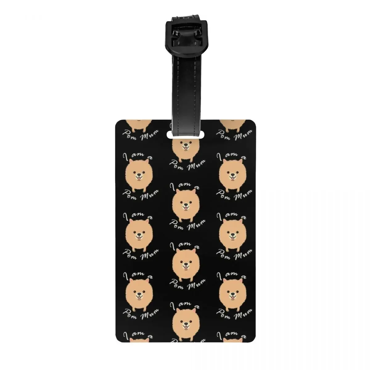 

I Am A Pom Mum Luggage Tags for Suitcases Pomeranian Dog Privacy Cover Name ID Card