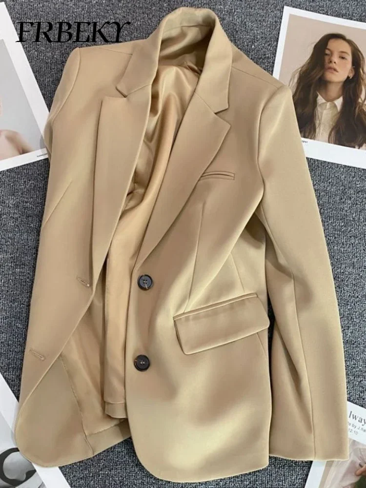 Elegant Women's Jackets Autumn Winter New Solid Color Blazer Fashion Leisure Temperament Ladies Jacket Blazer Woman Streetwear