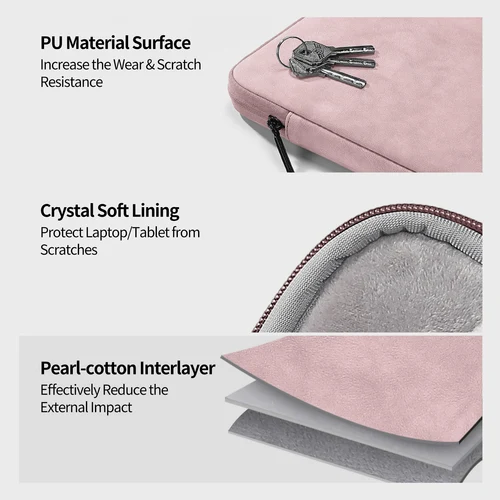 Imagen 2 del producto Funda para computadora portátil 13 14 15.4 15.6 pulgadas para hp dell notebook funda de transporte M1 Macbook air 13.3 pro 14 Laptop Bag para Lenovo ASUS funda a prueba de golpes para hombres y mujeres