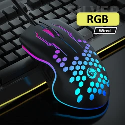 Mute Wired Gaming Mouse 1000 DPI Optical 3 Button USB Mouse With RGB BackLight Mute Mice for Desktop Laptop Computer Gamer Mouse