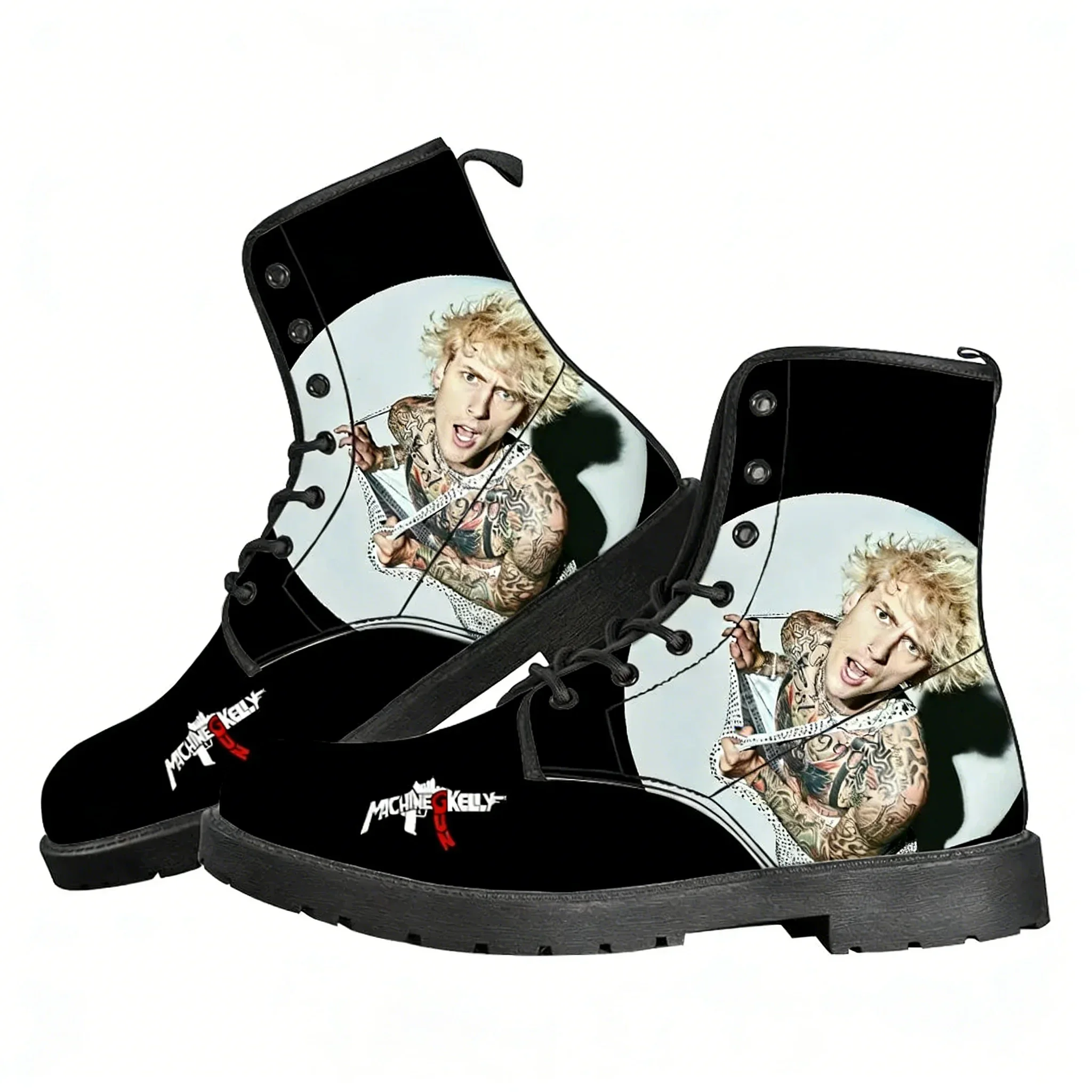 

Повседневные ботинки M-Machine Gun K-Kelly MGK для мужчин, женщин и подростков, уличные ретро-ботинки с 3D-эффектом, водонепроницаемые, для активного отдыха, изготовленные на заказ