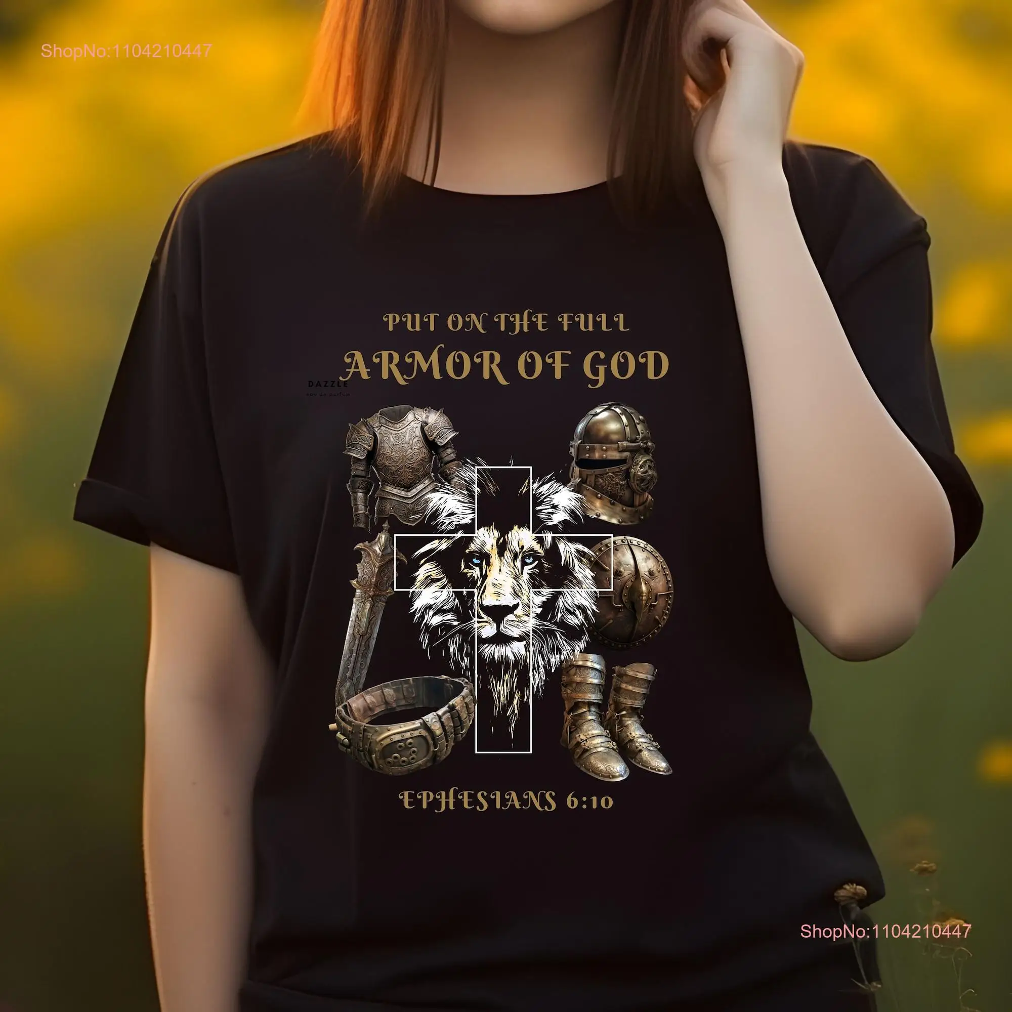 Put on the Full Armor of God Christian T Shirt Ephesians 6 11 Faith and Scripture Inspired for Religious Clothing