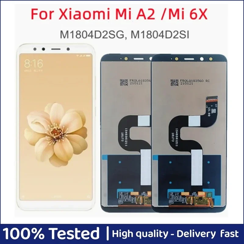 

ЖК-дисплей 5,99 дюйма для Xiaomi Mi A2 (Mi 6X) с сенсорным экраном и дигитайзером, Сменные аксессуары