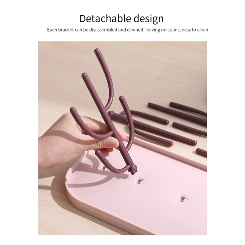 A08F-Rak Pengering Botol Rak Pengering Saluran Botol Bayi Rak Pengering Penyimpanan Pengering Pembersih Botol Bayi