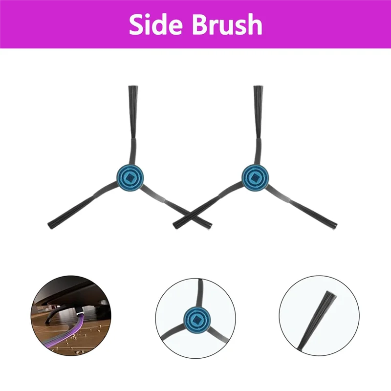 Y42A-유레카 J15 프로 울트라 로봇 진공 청소기 부품용 액세서리, 세척 및 재사용 가능, 필터, 사이드 브러시, 걸레, 먼지 봉투