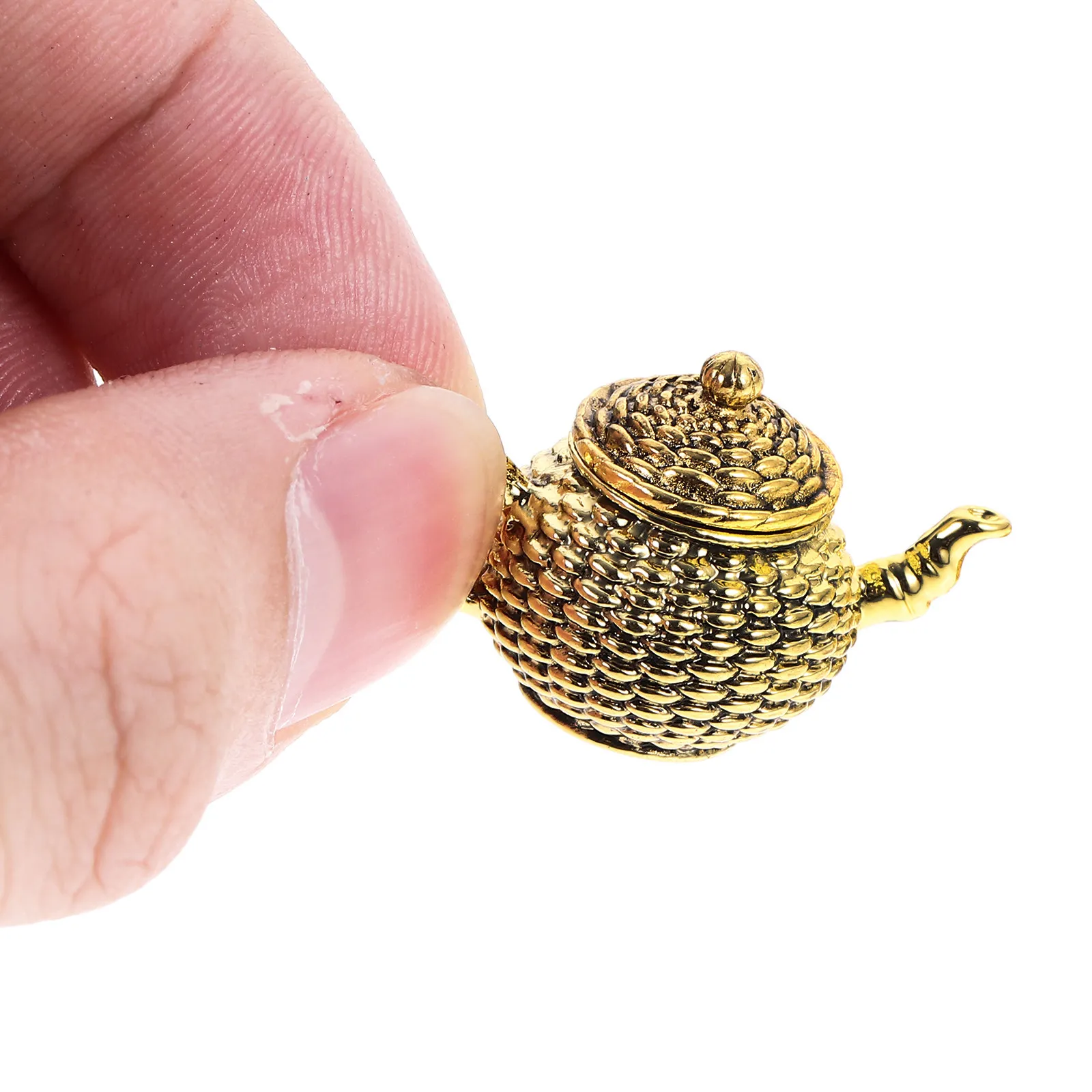 

6Pcs Miniature Tea Cup Set Hydroponic Plant Pot Design Small Lightweight Desktop Ornament for Home Decor Living Room Metal