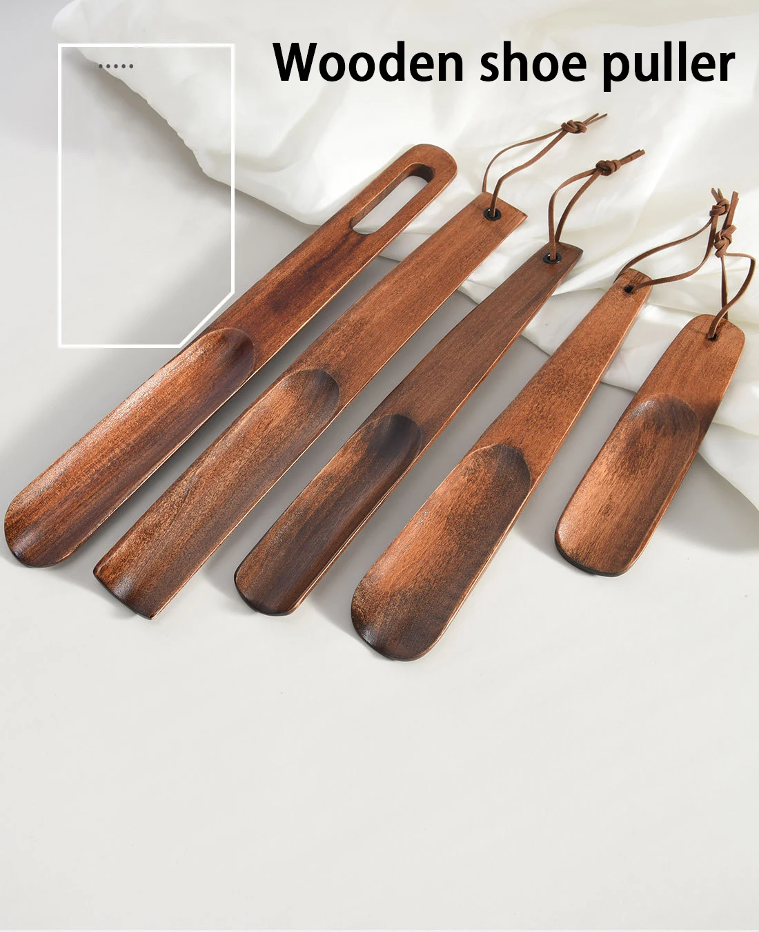 1 Stück hochwertiger Schuhlöffel aus massivem Holz, 15,5–31 cm, mit kurzem Griff, für den Hausgebrauch, als Schuhlöffel, Schuhspatel oder Schuhheber für Menschen, die sich beim Anziehen der Schuhe nicht mehr so viel Mühe geben möchten. – Detail 1
