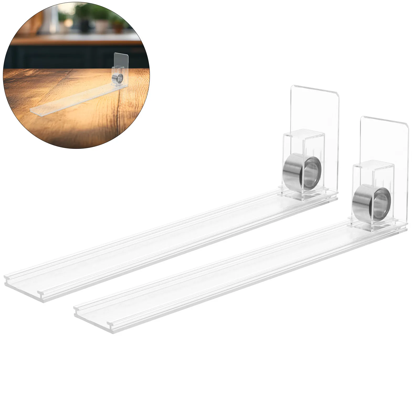 5Pcs Self-Pushing Drink Dispenser Rack for Fridge Pantry Retail Shelves Automatic Shelf Pusher Plastic Beverage Organizer Can