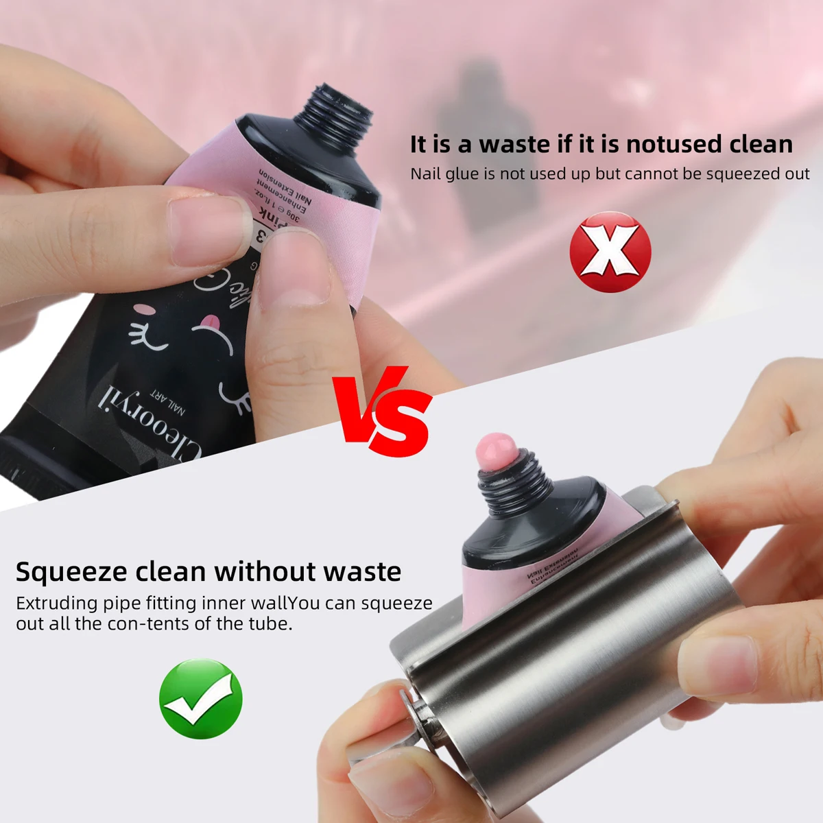 1PC-Stainless Steel Toothpaste Squeezer Storage Rack Bathroom Shower Toothpaste Facial Cleanser Squeezer Manual Rotary