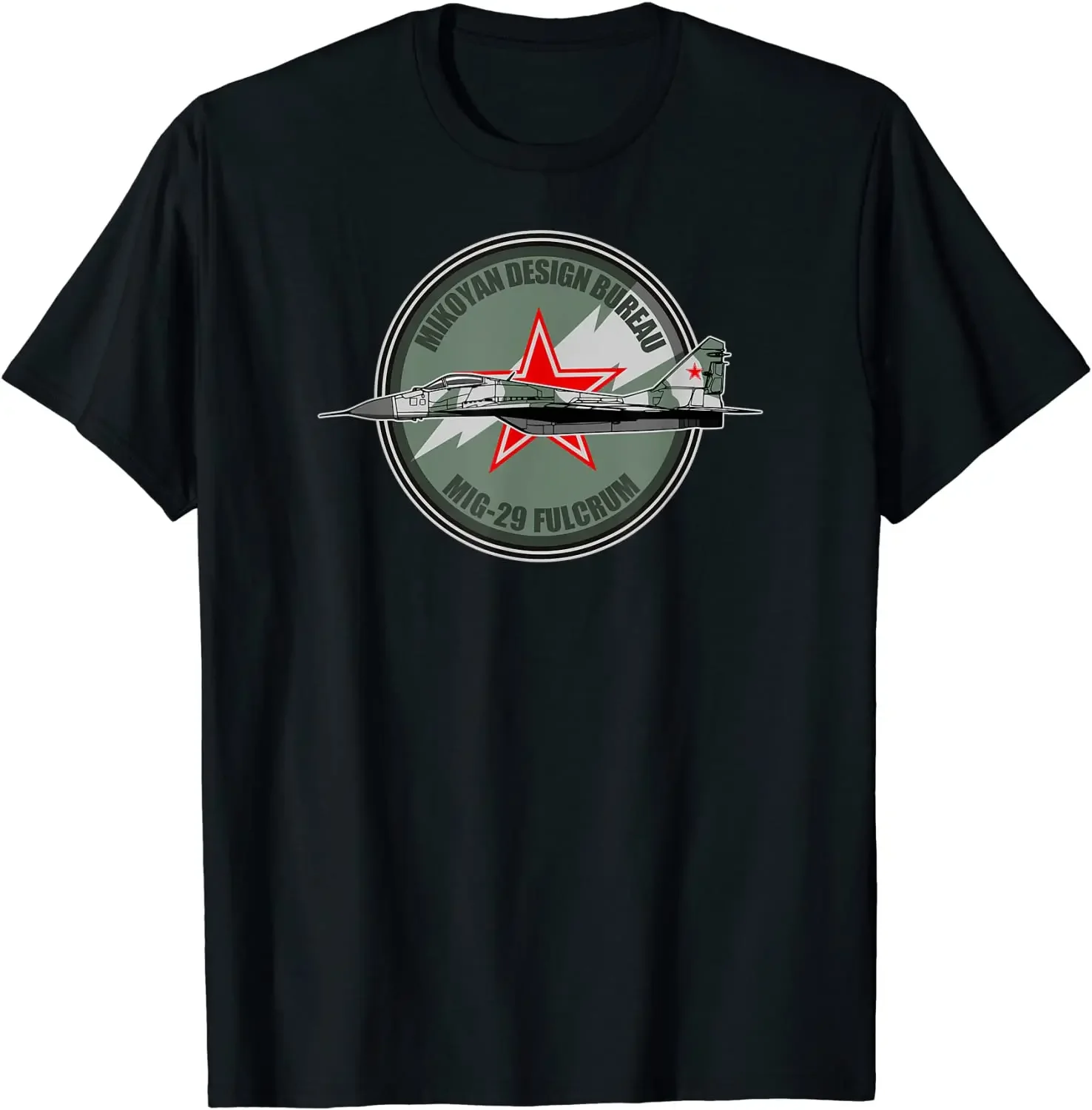 Russia Fighter Mig 29 Fulcrum Men T-Shirt Short Casual 100% Cotton Shirts Size S-3XL