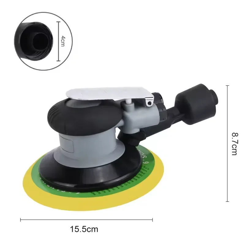 RONGPENG RP7336S High Speed 12000 rpm 6 Inch Self Vacuum D/A Air Pneumatic Random Orbital Sander For Car and Woodworking